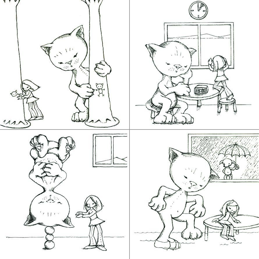 Cat story drawing